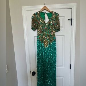 Vintage Altce Designs Emerald Green Prom Dress Sz 8